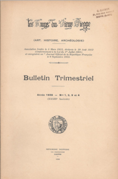Bulletin des "Amys du Vieux Dieppe" n°XXXIII - année 1933