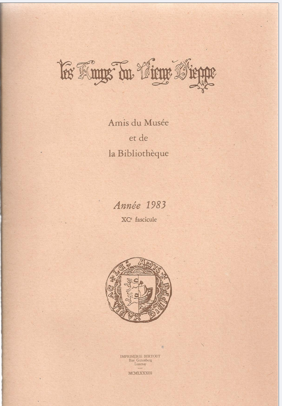 Bulletin des "Amys du Vieux Dieppe" n°XC - année 1983