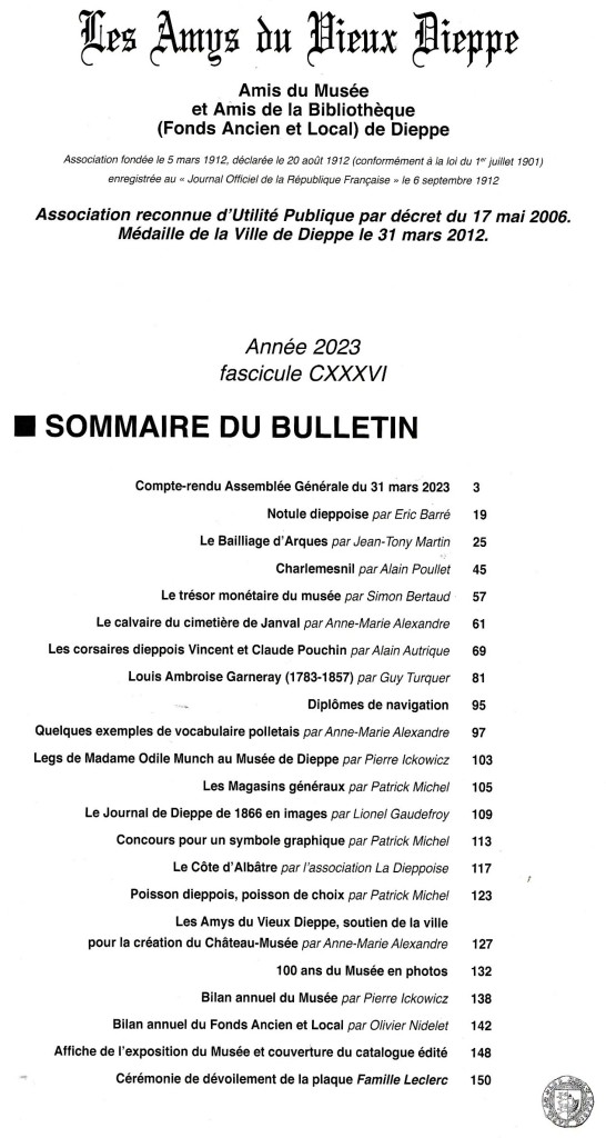 bulletin 2023 sommaire