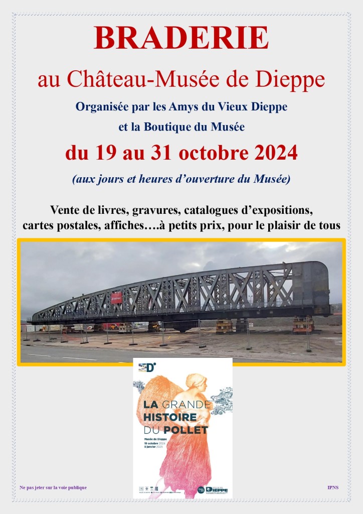 Braderie affiche 2024 avec fond